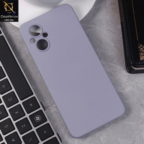 Oppo Reno8 Lite Cover - Light Purple -  Matte Shockproof Sillica Gel Soft Case