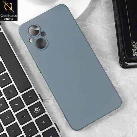 Oppo Reno8 Z Cover - Steel Gray -  Matte Shockproof Sillica Gel Soft Case