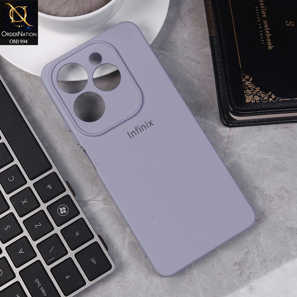 Infinix Hot 40 Cover - Light Purple -  Matte Shockproof Sillica Gel Soft Case