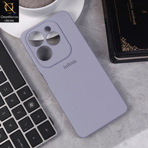 Infinix Hot 40 Cover - Light Purple -  Matte Shockproof Sillica Gel Soft Case