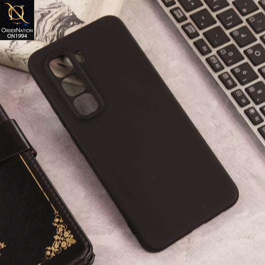 Infinix Hot 50 Pro  Cover  - Black - New Matte Gray Silicone Case  Soft Touch Slim Back Cover