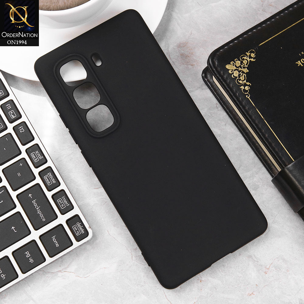 Infinix Hot 50 Pro Plus Cover - Black - Matte Shockproof Sillica Gel Soft Case