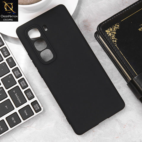 Infinix Hot 50 Pro Plus Cover - Black - Matte Shockproof Sillica Gel Soft Case