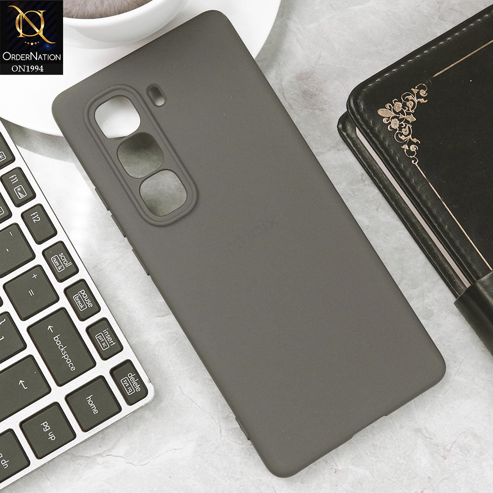 Infinix Hot 50 Pro Plus Cover - Gray - Matte Shockproof Sillica Gel Soft Case