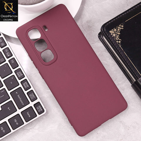Infinix Hot 50 Pro Plus Cover - Maroon - Matte Shockproof Sillica Gel Soft Case