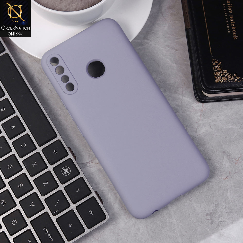 Tecno Camon 12 Cover - Light Purple -  Matte Shockproof Sillica Gel Soft Case