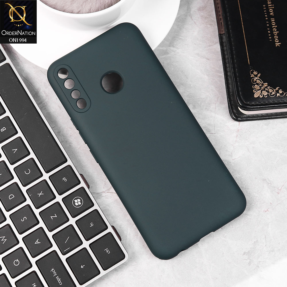 Infinix Hot 8 Cover - Midnight Blue -  Matte Shockproof Sillica Gel Soft Case