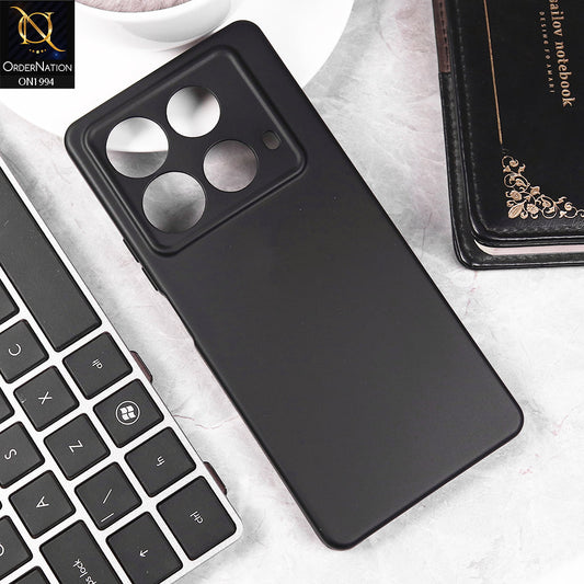 Infinix Note 40 Cover - Black -  Matte Shockproof Sillica Gel Soft Case