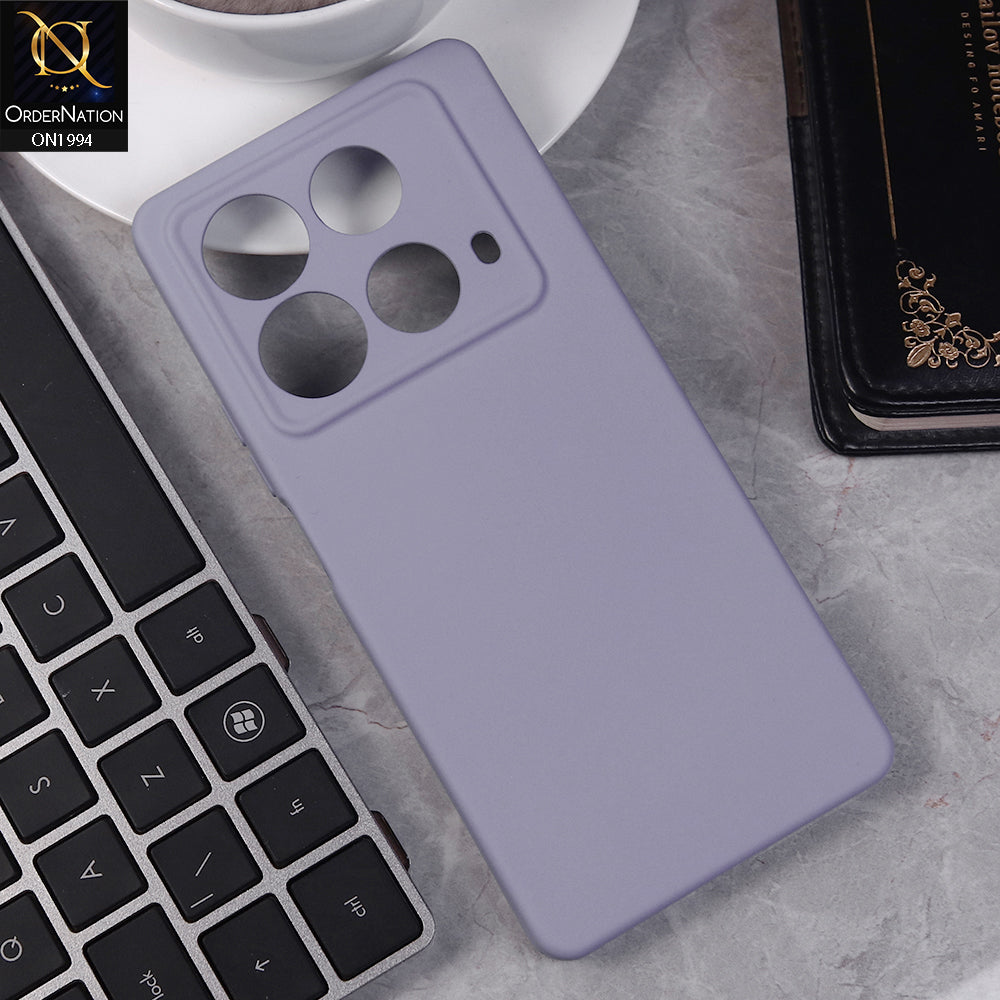 Infinix Note 40 Cover - Light Purple -  Matte Shockproof Sillica Gel Soft Case