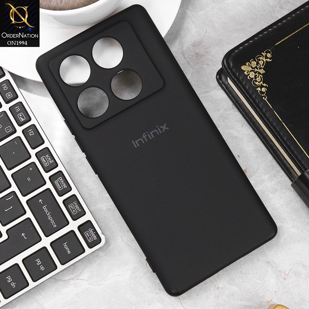Infinix Note 40 Pro Cover - Black - Matte Shockproof Sillica Gel Soft Case