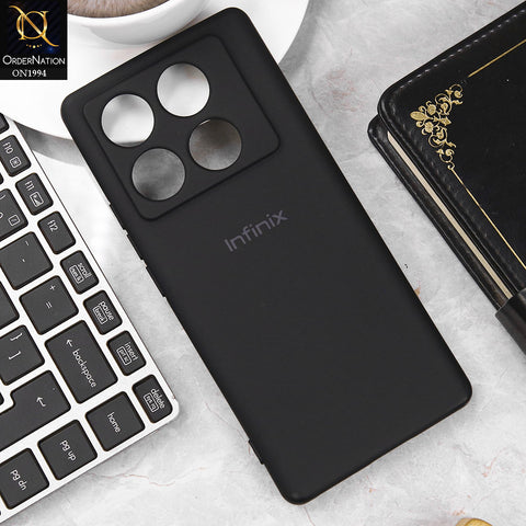 Infinix Note 40 Pro Cover - Black - Matte Shockproof Sillica Gel Soft Case