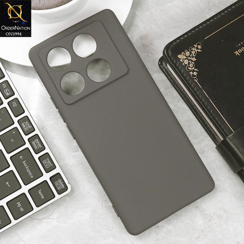 Infinix Note 40 Pro Cover - Gray - Matte Shockproof Sillica Gel Soft Case