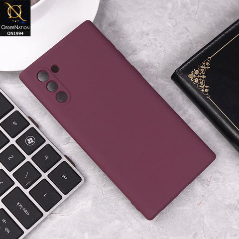 Samsung Galaxy Note 10  Cover - Maroon - Matte Shockproof Sillica Gel Soft Case