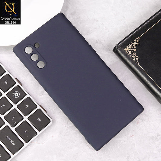 Samsung Galaxy Note 10  Cover - Midnight Blue - Matte Shockproof Sillica Gel Soft Case