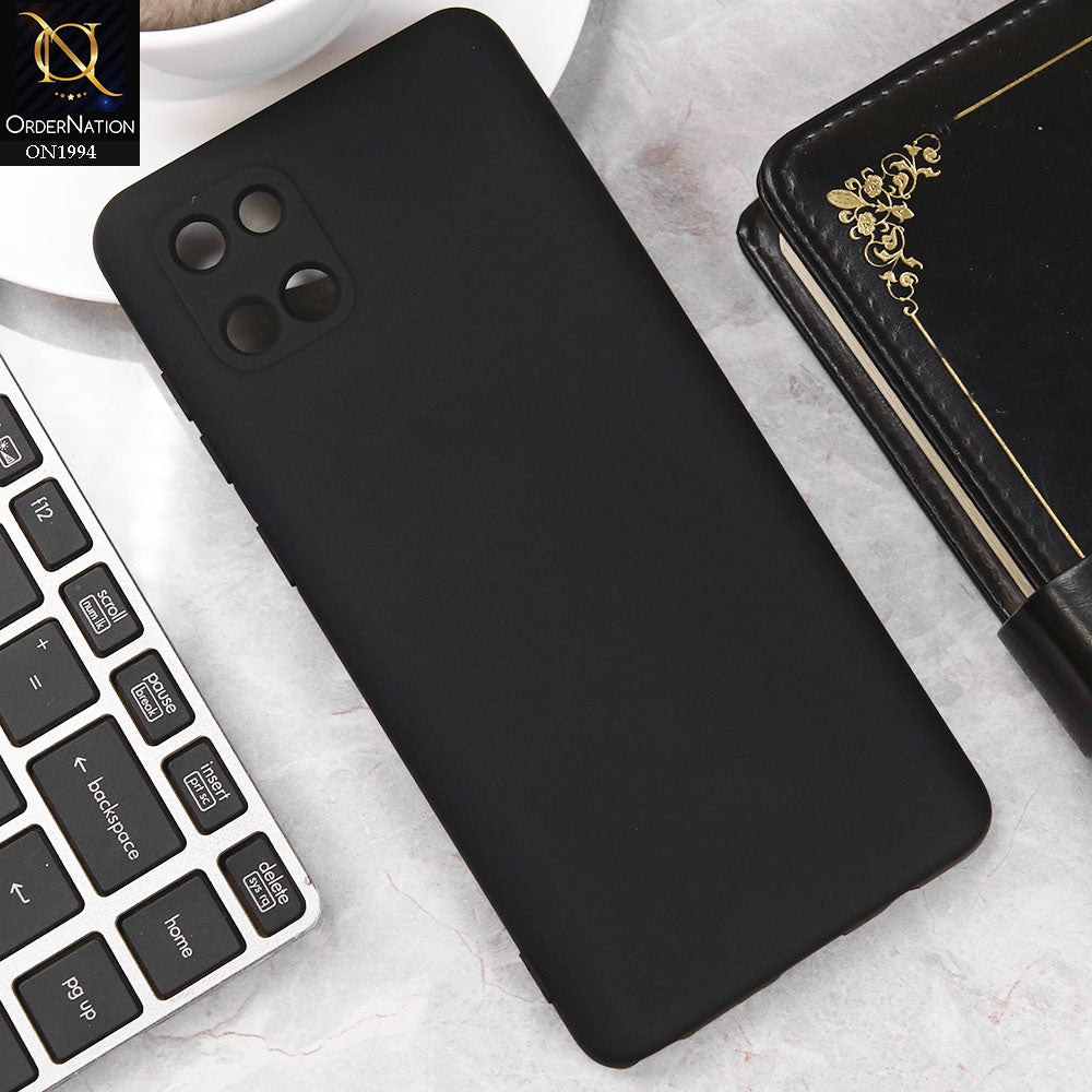 Samsung Galaxy A81 Cover - Black - Matte Shockproof Sillica Gel Soft Case