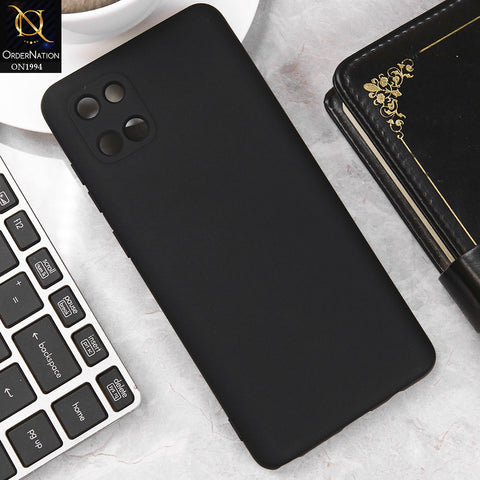 Samsung Galaxy A81 Cover - Black - Matte Shockproof Sillica Gel Soft Case
