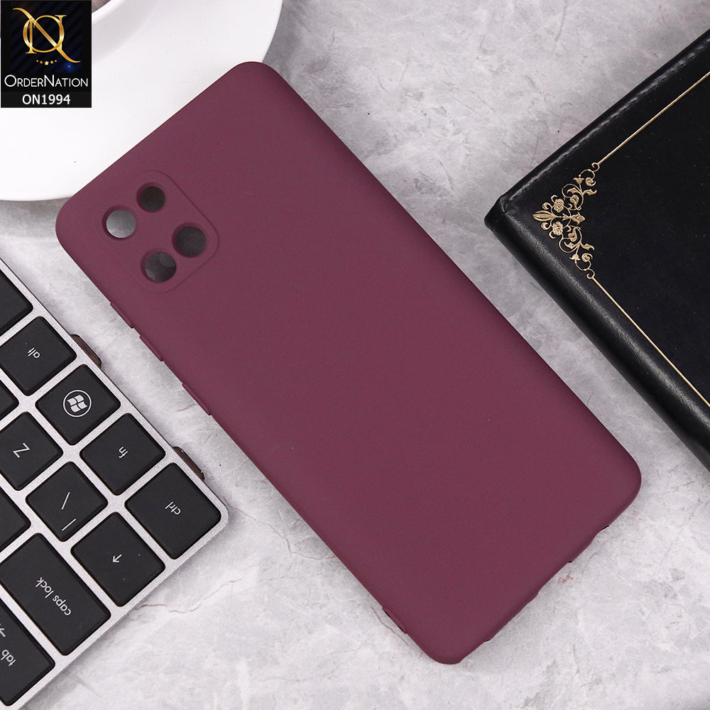 Samsung Galaxy A81  Cover - Maroon - Matte Shockproof Sillica Gel Soft Case