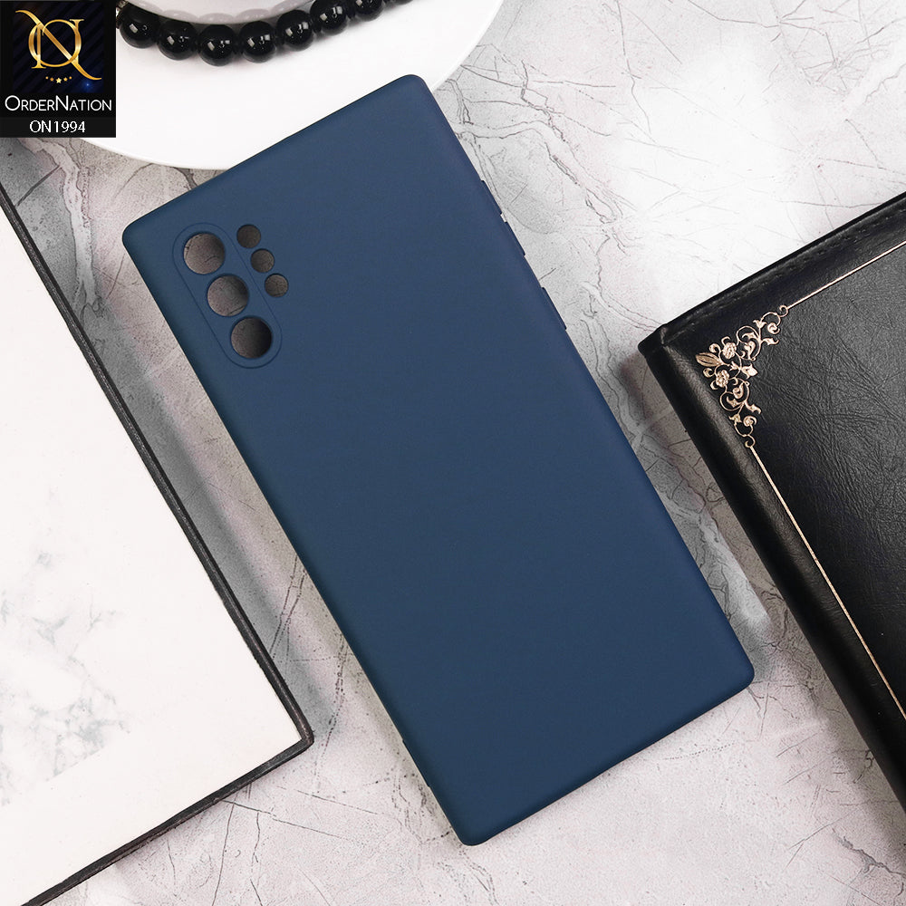 Samsung Galaxy Note 10 Plus - Royal Blue - Matte Shockproof Sillica Gel Soft Case