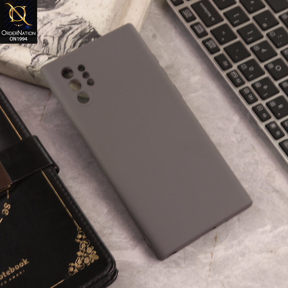 Samsung Galaxy Note 10 Plus Cover  - Gray - New Matte Gray Silicone Case  Soft Touch Slim Back Cover