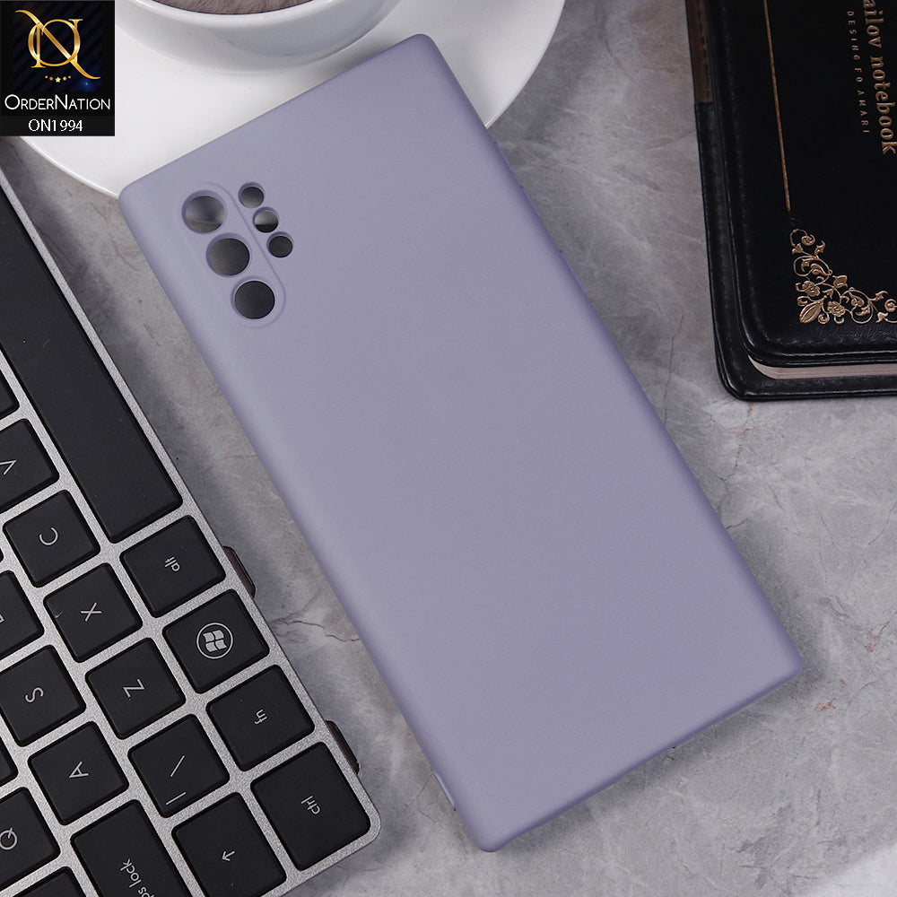 Samsung Galaxy Note 10 Plus Cover - Light Purple -  Matte Shockproof Sillica Gel Soft Case