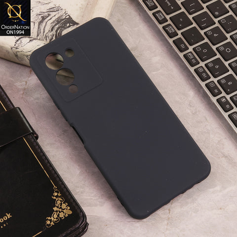 Infinix Note 12  Cover  - Midnight Blue - New Matte Gray Silicone Case  Soft Touch Slim Back Cover