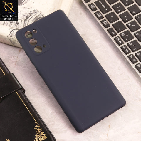 Samsung Galaxy Note 20  Cover  - MidnightBlue - New Matte Gray Silicone Case  Soft Touch Slim Back Cover