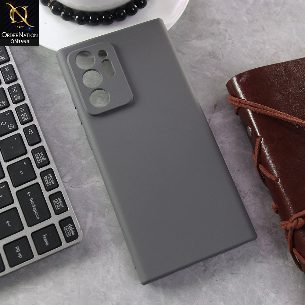 Samsung Galaxy Note 20 Ultra Cover - Gray - Matte Shockproof Sillica Gel Soft Case