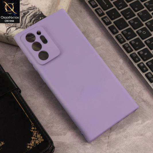 Samsung Galaxy Note 20 Ultra Cover  - Light Purple - New Matte Gray Silicone Case  Soft Touch Slim Back Cover