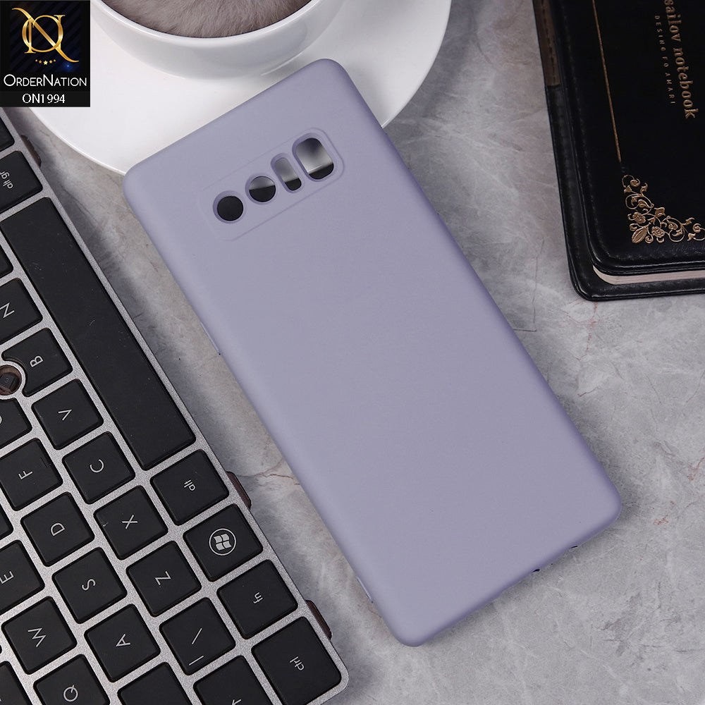 Samsung Galaxy Note 8 Cover - Light Purple -  Matte Shockproof Sillica Gel Soft Case