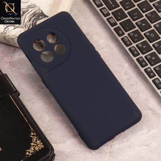 OnePlus 11  Cover  - Midnight Blue - New Matte Midnight Blue Silicone Case  Soft Touch Slim Back Cover