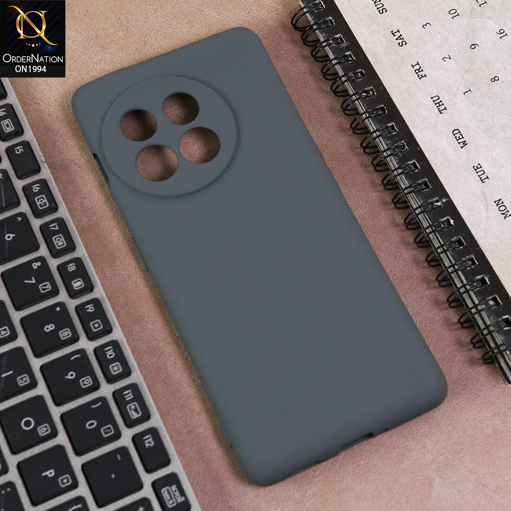 OnePlus Ace 2 Cover  - Dark Grey -  Matte Shockproof Sillica Gel Soft Case