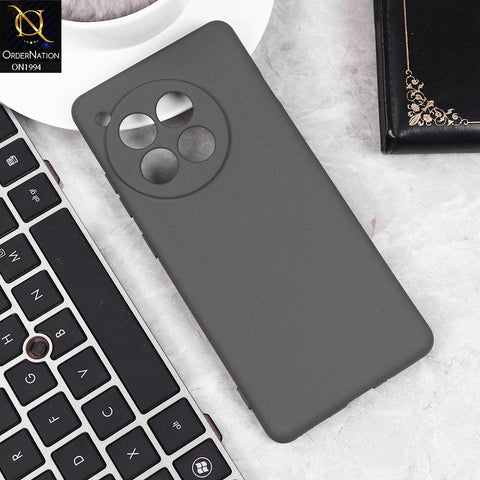OnePlus 12R Cover - Dark Gray -  Matte Shockproof Sillica Gel Soft Case