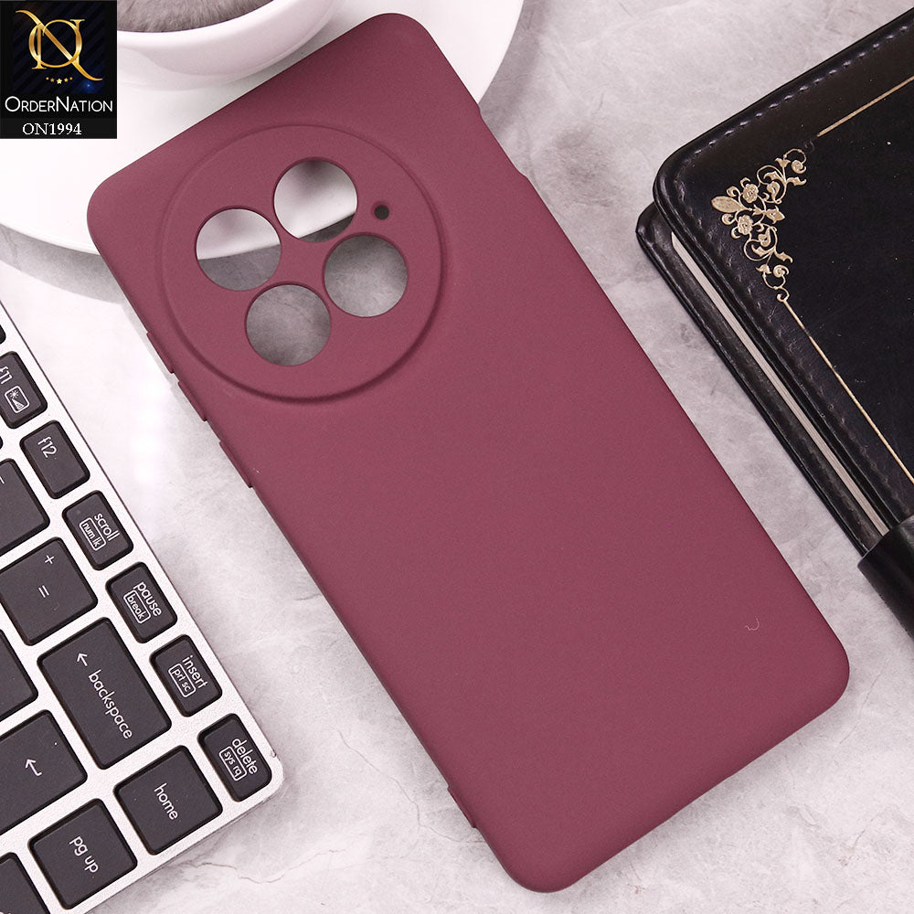 OnePlus 13 Cover - Maroon - Matte Shockproof Sillica Gel Soft Case