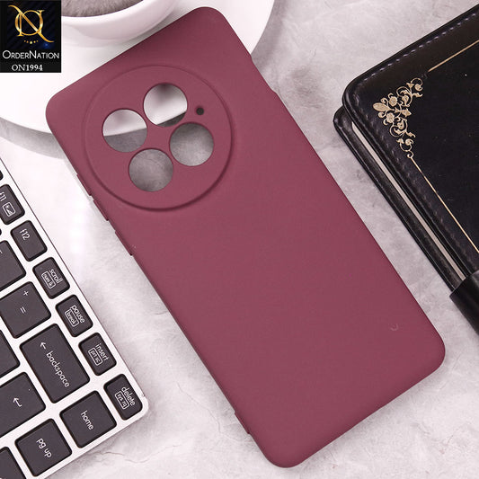 OnePlus 13 Cover - Maroon - Matte Shockproof Sillica Gel Soft Case