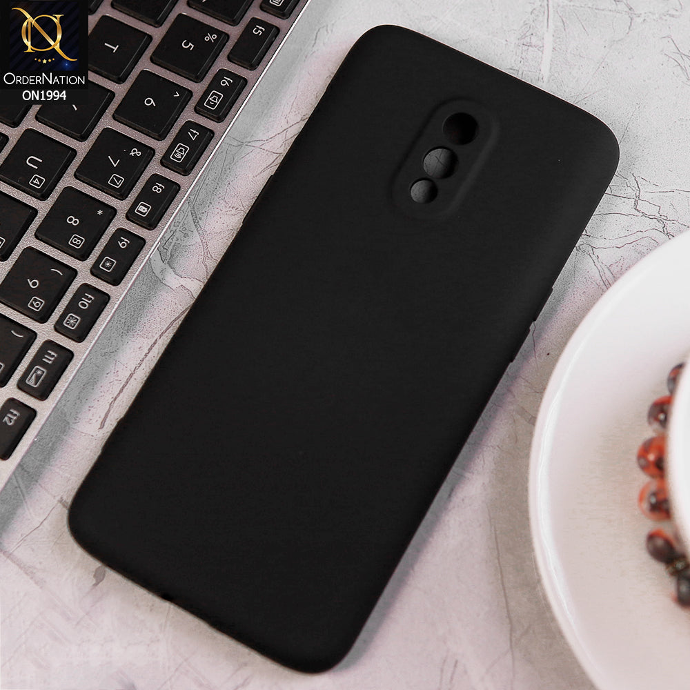 Realme Note 50 Cover - Black -  Matte Shockproof Sillica Gel Soft Case