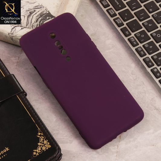 OnePlus 7T Pro  Cover  - Dark Purple - New Matte Gray Silicone Case  Soft Touch Slim Back Cover