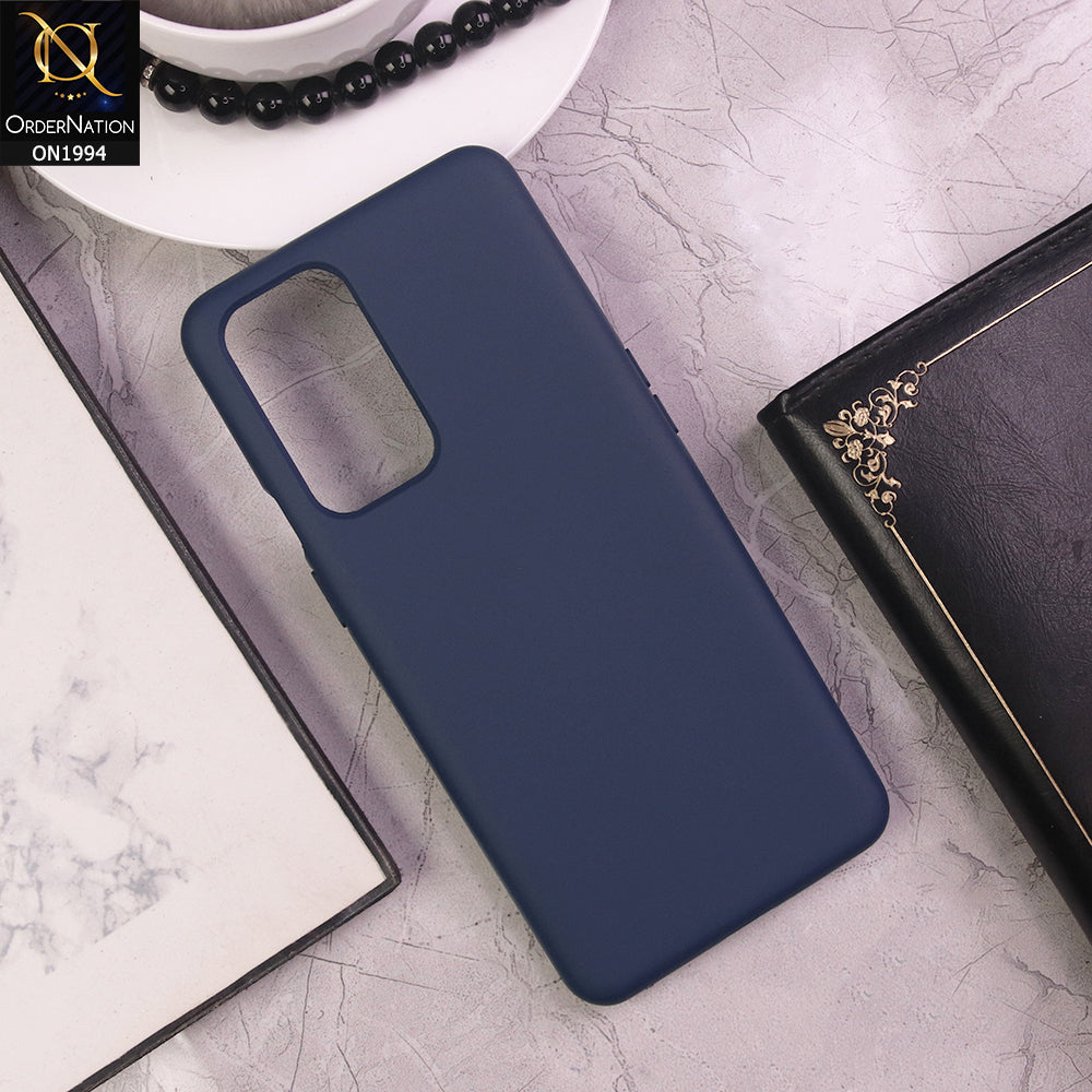 OnePlus 9 Pro  Cover  - Blue - New Matte Gray Silicone Case  Soft Touch Slim Back Cover