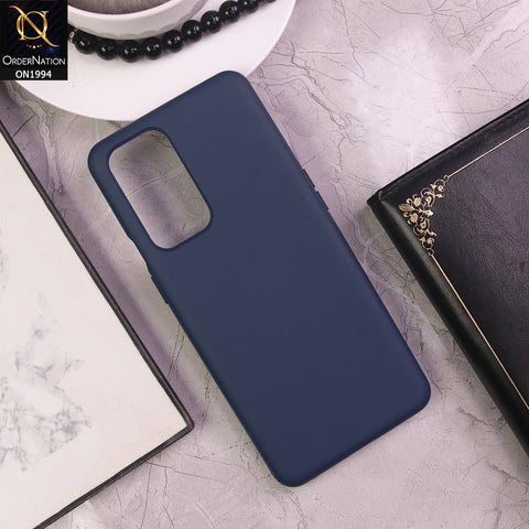 OnePlus 9 Pro  Cover  - Blue - New Matte Gray Silicone Case  Soft Touch Slim Back Cover