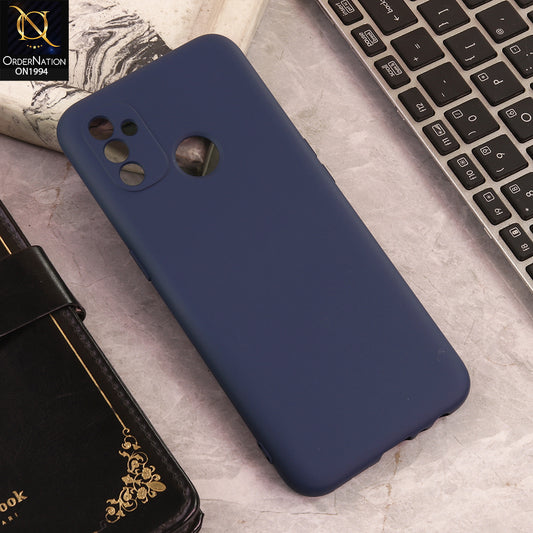 OnePlus Nord N100  Cover  - Midnight Blue - New Matte Midnight Blue Silicone Case  Soft Touch Slim Back Cover