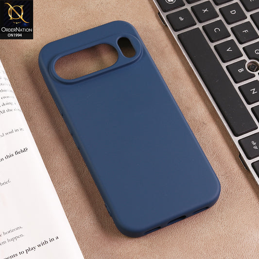 Google Pixel 10 Cover - Blue - New Matte Blue Silicone Case  Soft Touch Slim Back Cover