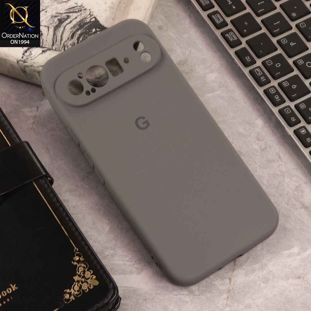 Google Pixel 10 Pro XL  Cover  - Gray - New Matte Gray Silicone Case  Soft Touch Slim Back Cover