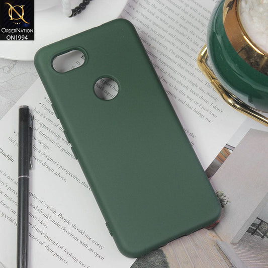 Google Pixel 3 XL Cover - Green - Matte Shockproof Sillica Gel Soft Case