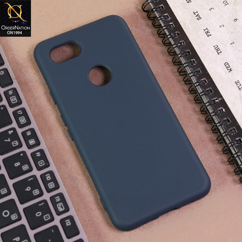 Google Pixel 3a Cover  - Midnight Blue -  Matte Shockproof Sillica Gel Soft Case