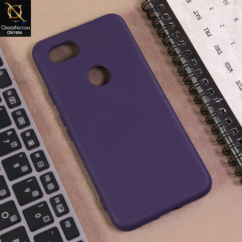 Google Pixel 3a Cover  - Purple -  Matte Shockproof Sillica Gel Soft Case