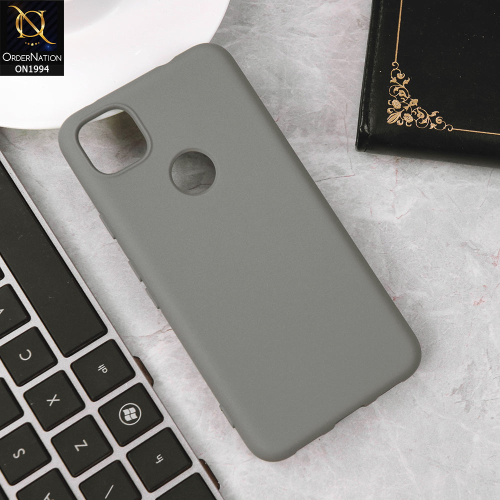 Google Pixel 4a 4G Cover - Gray - Matte Shockproof Sillica Gel Soft Case