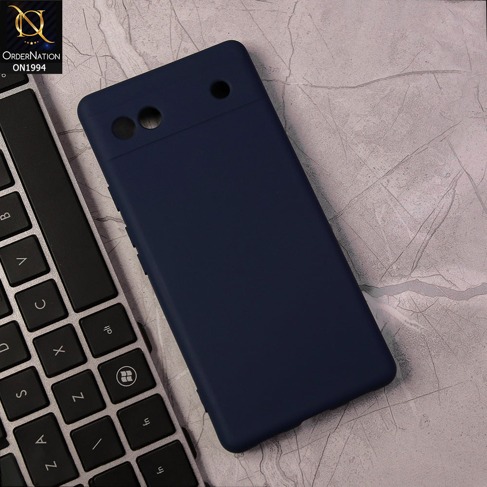 Google Pixel 6a Cover - Blue - Matte Shockproof Sillica Gel Soft Case