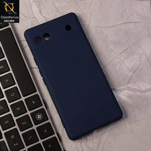 Google Pixel 6a Cover - Blue - Matte Shockproof Sillica Gel Soft Case