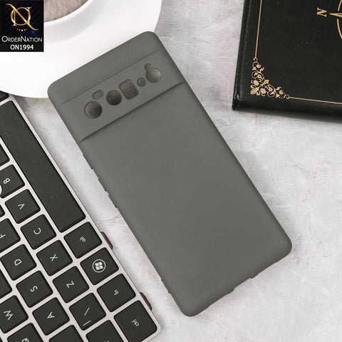 Google Pixel 6 Pro Cover - Dark Gray - Matte Shockproof Sillica Gel Soft Case