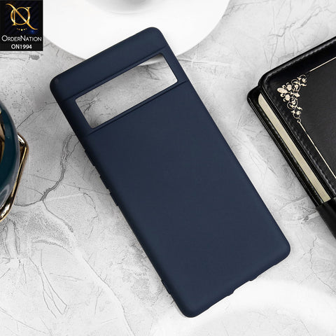 Google Pixel 6 Pro Cover - Midnight Blue - Matte Shockproof Sillica Gel Soft Case