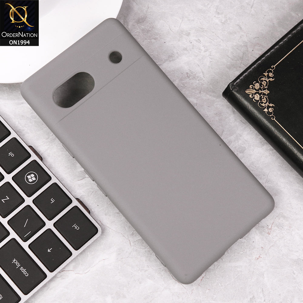 Google Pixel 7a Cover - Gray - Matte Shockproof Sillica Gel Soft Case
